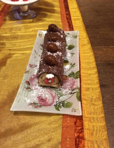 Buche de Noël - Cuisinière façon traiteur à Amboise, proche de Tours (37) - La cuisine de la Bertinière - Marie Gallois