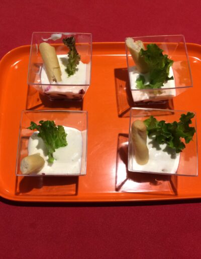 Plateau de verrines entrées - Cuisinière façon traiteur à Amboise, proche de Tours (37) - La cuisine de la Bertinière - Marie Gallois