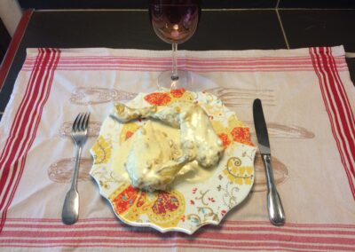 Poulet au raisins et crème de Vouvray - Cuisinière façon traiteur à Amboise, proche de Tours (37) - La cuisine de la Bertinière - Marie Gallois