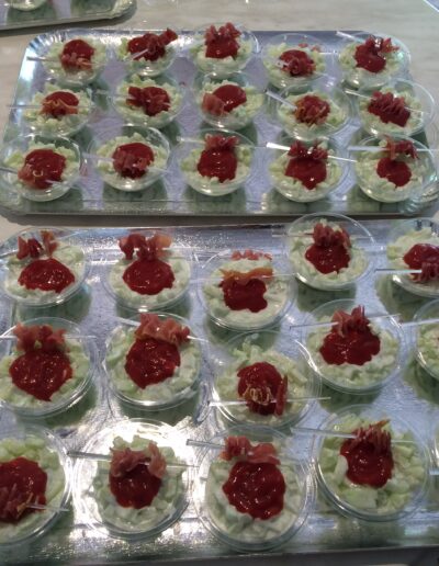 Verrines concombre jambon cru - Cuisinière façon traiteur à Amboise, proche de Tours (37) - La cuisine de la Bertinière - Marie Gallois