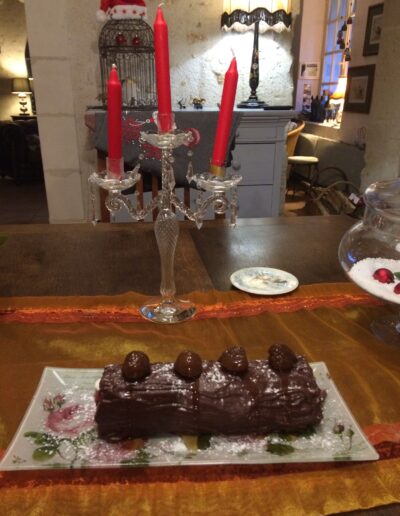 Buche de noel - Cuisine façon traiteur à Amboise, proche de Tours (37) - La cuisine de la Bertinière - Marie Gallois